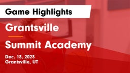 Grantsville  vs Summit Academy  Game Highlights - Dec. 13, 2023