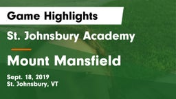 St. Johnsbury Academy  vs Mount Mansfield  Game Highlights - Sept. 18, 2019