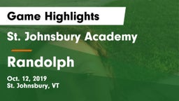 St. Johnsbury Academy  vs Randolph Game Highlights - Oct. 12, 2019