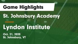 St. Johnsbury Academy  vs Lyndon Institute Game Highlights - Oct. 21, 2020
