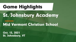St. Johnsbury Academy  vs Mid Vermont Christian School Game Highlights - Oct. 13, 2021