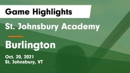 St. Johnsbury Academy  vs Burlington  Game Highlights - Oct. 20, 2021