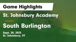 St. Johnsbury Academy  vs South Burlington Game Highlights - Sept. 28, 2023