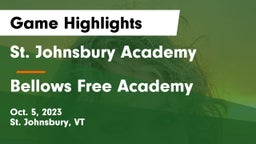St. Johnsbury Academy  vs Bellows Free Academy  Game Highlights - Oct. 5, 2023