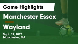 Manchester Essex  vs Wayland  Game Highlights - Sept. 13, 2019