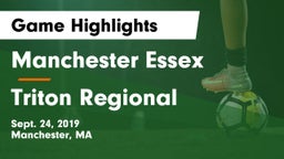 Manchester Essex  vs Triton Regional  Game Highlights - Sept. 24, 2019