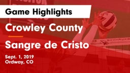 Crowley County  vs Sangre de Cristo  Game Highlights - Sept. 1, 2019