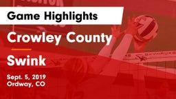 Crowley County  vs Swink   Game Highlights - Sept. 5, 2019
