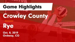 Crowley County  vs Rye  Game Highlights - Oct. 8, 2019