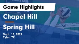 Chapel Hill  vs Spring Hill  Game Highlights - Sept. 13, 2022