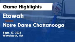 Etowah  vs Notre Dame Chattanooga Game Highlights - Sept. 17, 2022