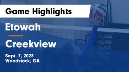 Etowah  vs Creekview  Game Highlights - Sept. 7, 2023