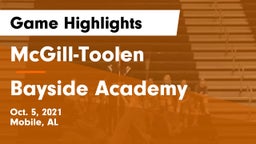 McGill-Toolen  vs Bayside Academy Game Highlights - Oct. 5, 2021