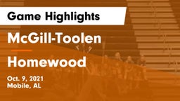 McGill-Toolen  vs Homewood Game Highlights - Oct. 9, 2021