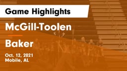 McGill-Toolen  vs Baker  Game Highlights - Oct. 12, 2021