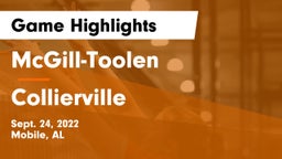 McGill-Toolen  vs Collierville  Game Highlights - Sept. 24, 2022