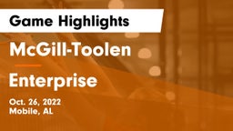 McGill-Toolen  vs Enterprise  Game Highlights - Oct. 26, 2022