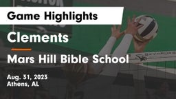 Clements  vs Mars Hill Bible School Game Highlights - Aug. 31, 2023