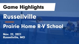Russellville  vs Prairie Home R-V School Game Highlights - Nov. 22, 2021