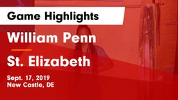 William Penn  vs St. Elizabeth  Game Highlights - Sept. 17, 2019