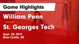 William Penn  vs St. Georges Tech  Game Highlights - Sept. 20, 2019