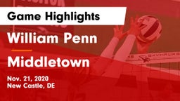 William Penn  vs Middletown  Game Highlights - Nov. 21, 2020