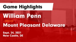 William Penn  vs Mount Pleasant Delaware Game Highlights - Sept. 24, 2021