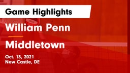 William Penn  vs Middletown  Game Highlights - Oct. 13, 2021