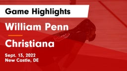William Penn  vs Christiana  Game Highlights - Sept. 13, 2022
