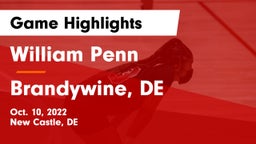 William Penn  vs Brandywine, DE Game Highlights - Oct. 10, 2022