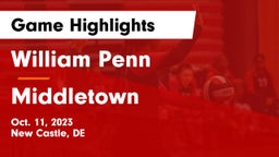 William Penn  vs Middletown  Game Highlights - Oct. 11, 2023