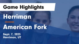 Herriman  vs American Fork  Game Highlights - Sept. 7, 2023