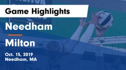 Needham  vs Milton  Game Highlights - Oct. 15, 2019