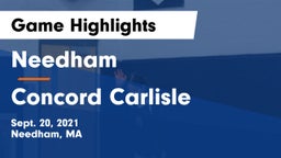 Needham  vs Concord Carlisle Game Highlights - Sept. 20, 2021