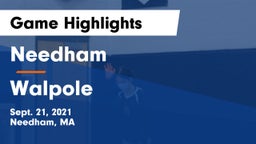Needham  vs Walpole Game Highlights - Sept. 21, 2021