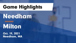 Needham  vs Milton Game Highlights - Oct. 19, 2021