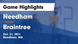 Needham  vs Braintree Game Highlights - Oct. 21, 2021