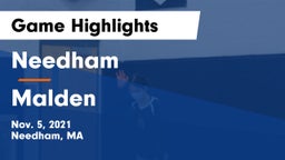 Needham  vs Malden  Game Highlights - Nov. 5, 2021