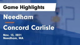 Needham  vs Concord Carlisle Game Highlights - Nov. 13, 2021