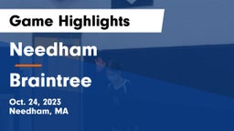 Needham  vs Braintree  Game Highlights - Oct. 24, 2023