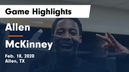 Allen  vs McKinney  Game Highlights - Feb. 18, 2020