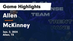 Allen  vs McKinney  Game Highlights - Jan. 2, 2024