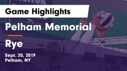 Pelham Memorial  vs Rye  Game Highlights - Sept. 20, 2019