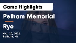 Pelham Memorial  vs Rye Game Highlights - Oct. 20, 2022