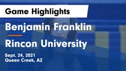 Benjamin Franklin  vs Rincon University Game Highlights - Sept. 24, 2021
