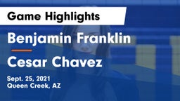Benjamin Franklin  vs Cesar Chavez Game Highlights - Sept. 25, 2021