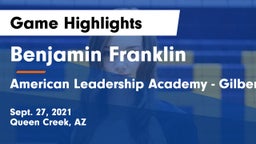 Benjamin Franklin  vs American Leadership Academy - Gilbert  Game Highlights - Sept. 27, 2021