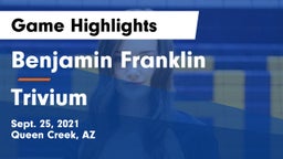 Benjamin Franklin  vs Trivium Game Highlights - Sept. 25, 2021
