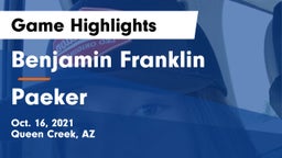 Benjamin Franklin  vs Paeker Game Highlights - Oct. 16, 2021
