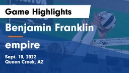 Benjamin Franklin  vs empire  Game Highlights - Sept. 10, 2022